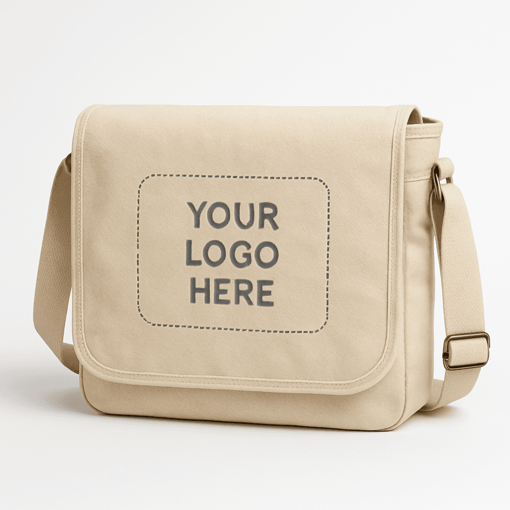 Cotton Canvas Messenger Bag