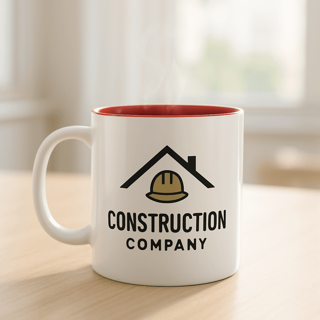 Contractor custom mug — Two-tone red