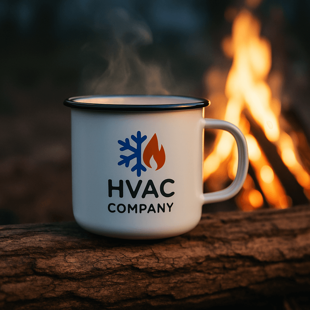 Field crew custom mug — Campfire enamel