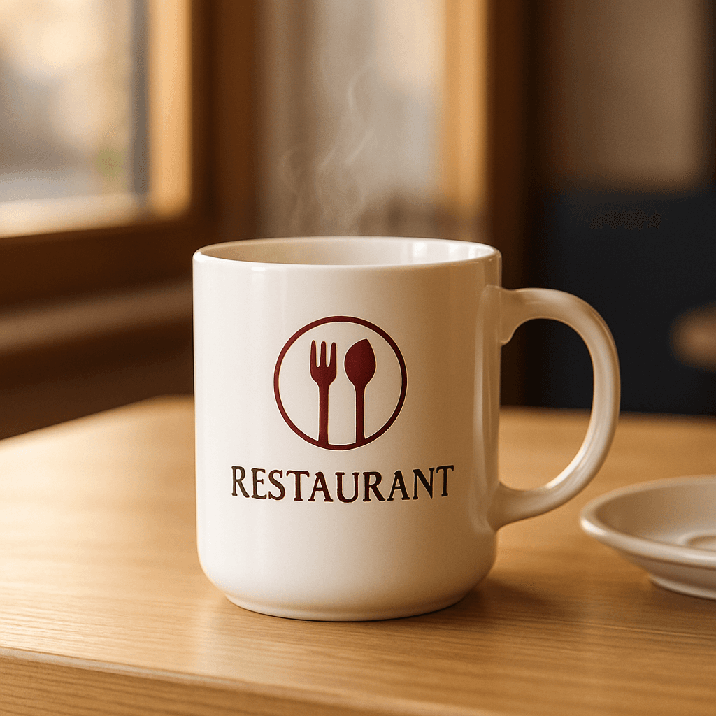 Restaurant custom mug — Classic ceramic