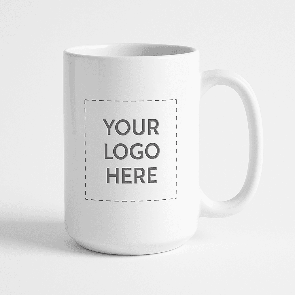 15 oz Full Wrap White Mug