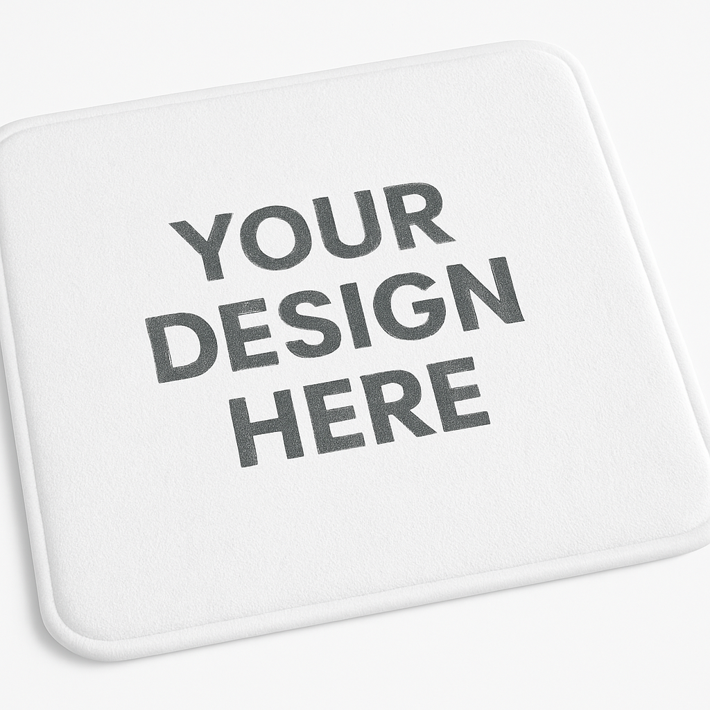 Custom Bath Mat — white