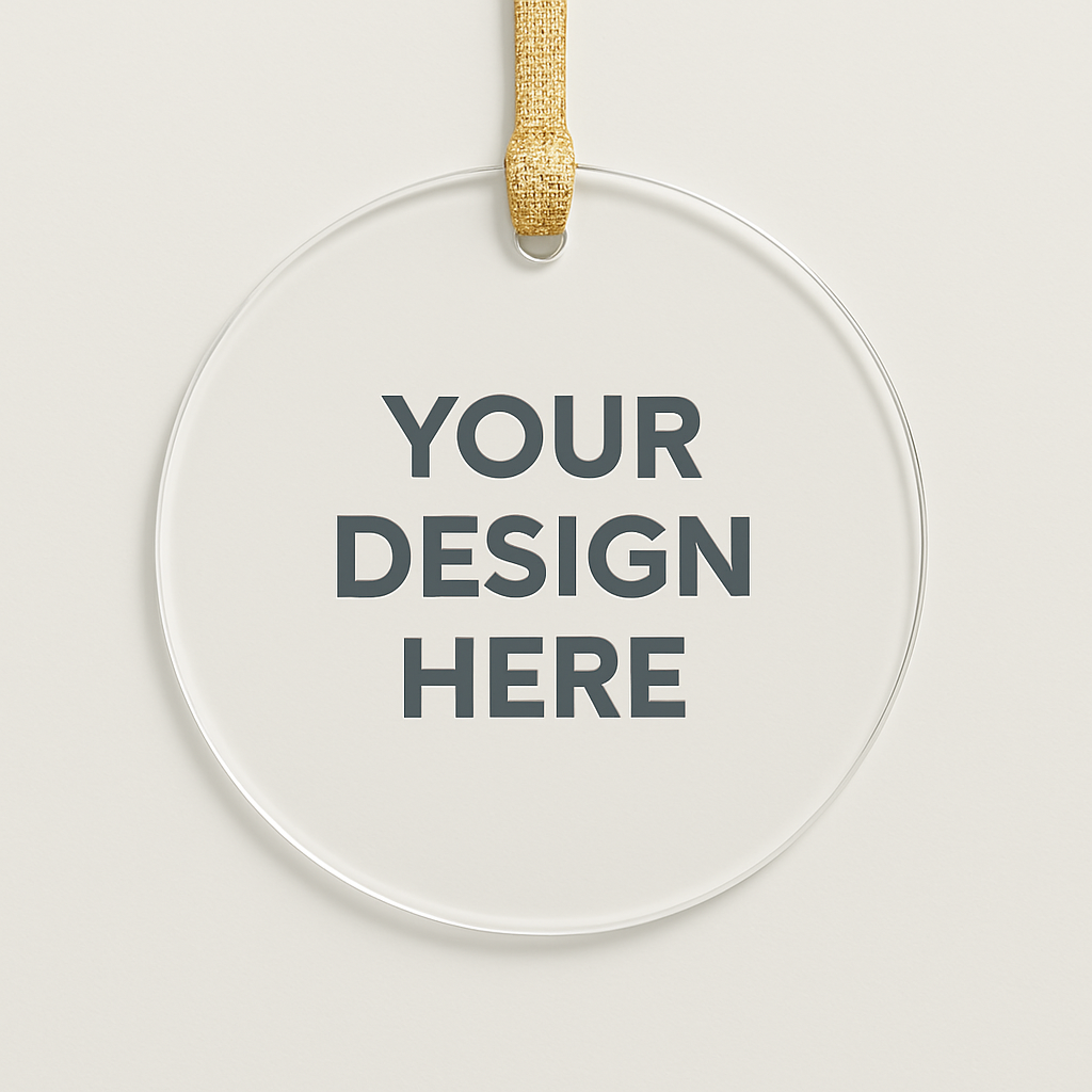 Acrylic Photo Ornament — white