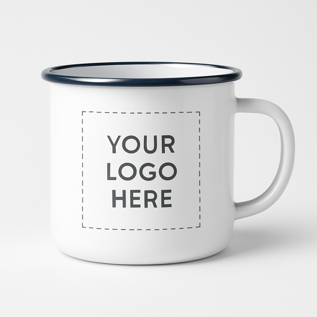 Enamel Campfire Mug — white