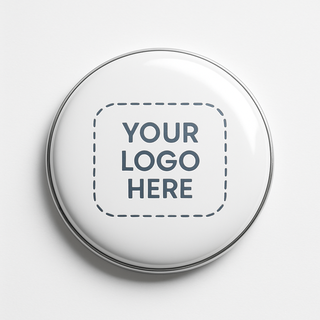 Round Pinback Button — white